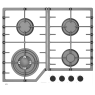 Газовая поверхность ATL 5 TF 60 WH MSTGQ MATE